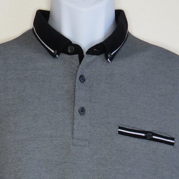 Denim & Flower* Men's Short Sleeve 3 Button Down Straight Hem‎ Pocket Shirt~ XL - Picture 10 of 11